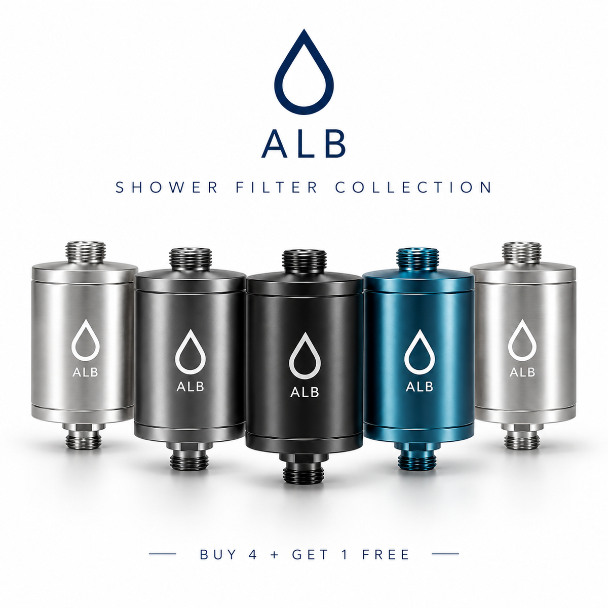 Alb Shower Filter — Buy 4 Get 1 Free (Mix Colours) | Pre-order December Delivery